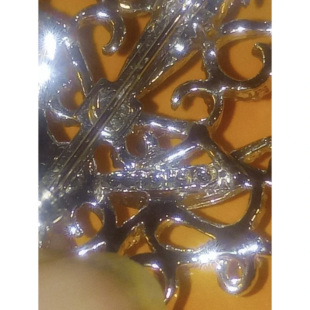 Gerry Silver Tone Sparkle‎ Wheat 1960 2 1/2 Inch Brooch